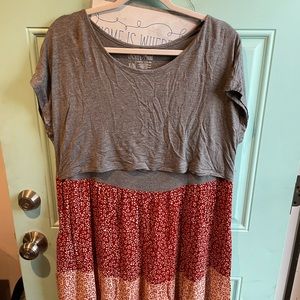 Latched mama tiered dress